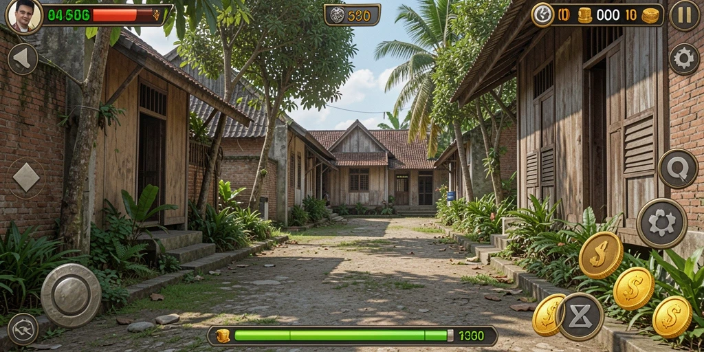 Memperlihatkan lingkungan yang indah dengan detail menawan.