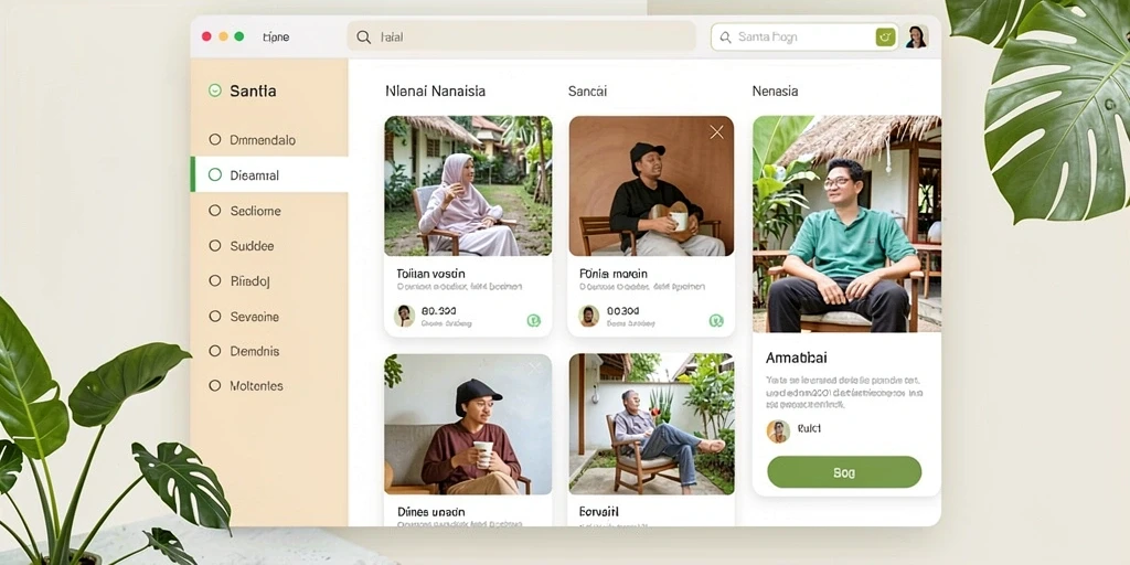Screenshot pertama menunjukkan antarmuka pengguna yang intuitif.