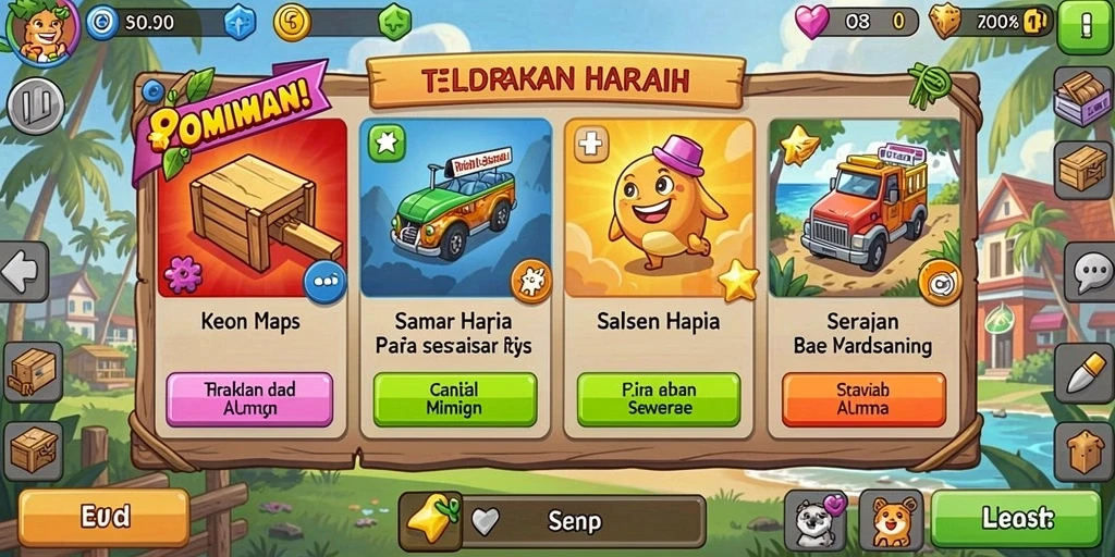 Tampilan utama aplikasi LUSA777 yang menarik.
