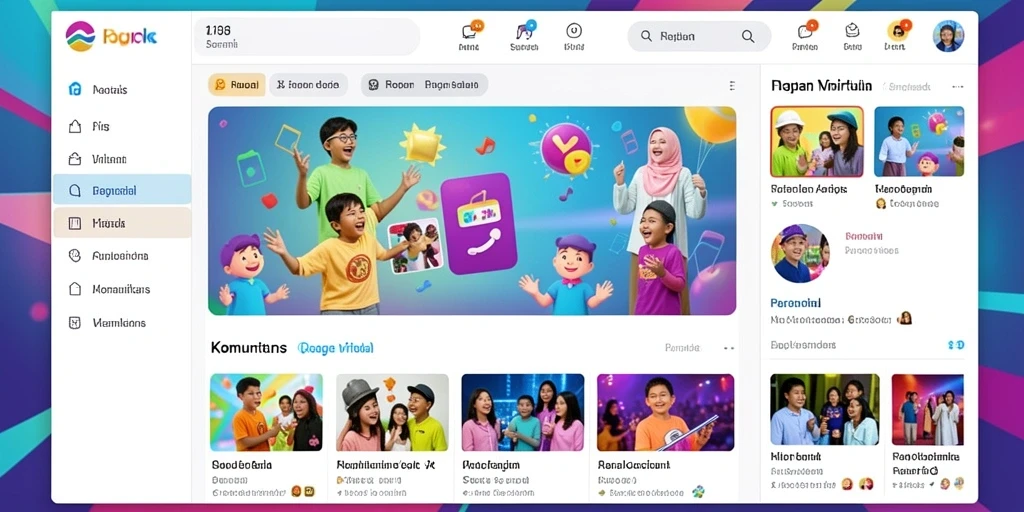 Tampilan menu permainan yang menarik dan modern.